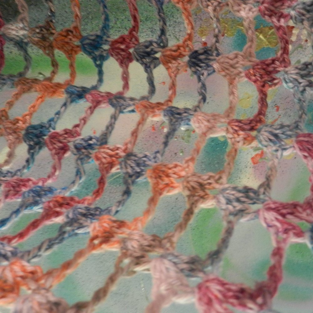 OOAK crochet boho mermaid skirt swim coverup custom handcrafted rose teal citrus - Picture 8 of 16